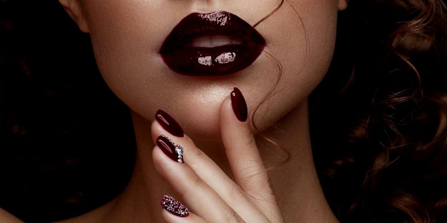 using dark-colored lipstick